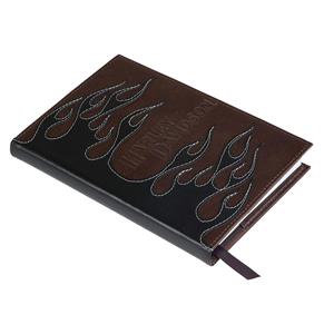 Fiftiesstore Harley-Davidson Flames Leren Notitieboek