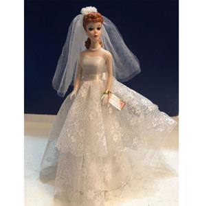 Barbie Porseleinen Beeldje En Muziekdoosje Wedding Day 23 cm