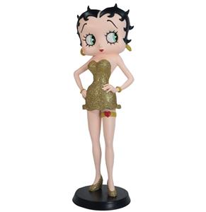 Fiftiesstore Betty Boop Kousenband (Gouden Glitter Jurk) Beeldje