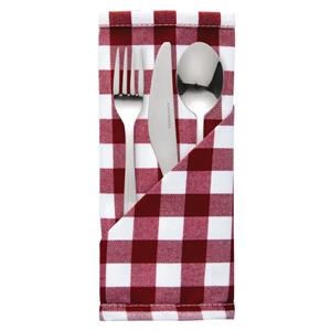 Mitre Comfort Gingham servet rood-wit 41x41cm (10 stuks) - 10