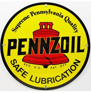 Fiftiesstore Pennzoil Porcelain Sign 12 / 30 cm