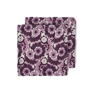 HKliving-collectie Katoenen servetten floral burgundy (set of 2)