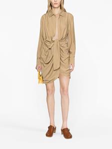 Jacquemus La robe Bahia draped dress - Beige