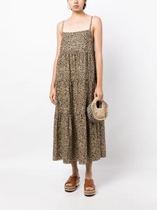 Matteau floral-print organic-cotton dress - Bruin