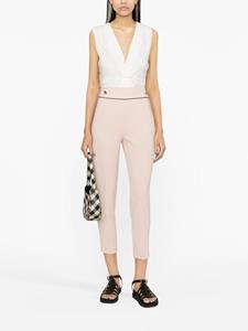 LIU JO high-waisted cropped trousers - Roze