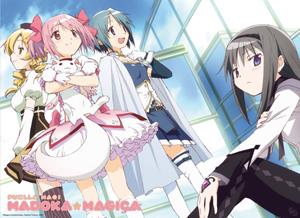 ABYStyle Poster Puella Magi Madoka Magica Madoka and Group 52x38cm