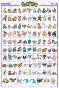 ABYStyle GBeye Pokémon Sinnoh French Characters Poster 61x91,5cm