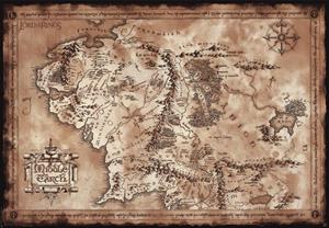 ABYstyle Der Herr der Ringe Poster - Karte von Mittelerde