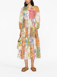 Zimmermann patchwork floral-print dress - Roze