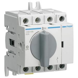 Hager HAB406 HAB406 Lasttrennschalter 4polig 63A 415V