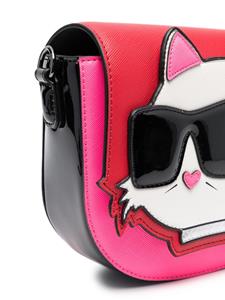 Karl Lagerfeld Kids Schoudertas met borduurwerk - Roze