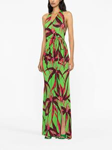 Louisa Ballou King Tide floral-print halterneck dress - Rood