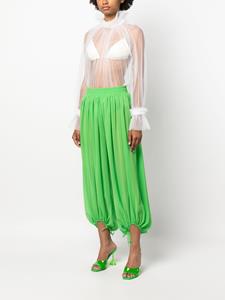 STYLAND pleated cropped balloon trousers - Groen