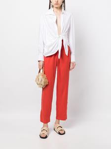 Casa raki Barbara drawstring cropped trousers - Rood