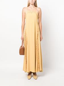 Erika Cavallini floral-lace sleeveless dress - Geel