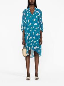 DVF Diane von Furstenberg Jurk met bloemenprint - Blauw