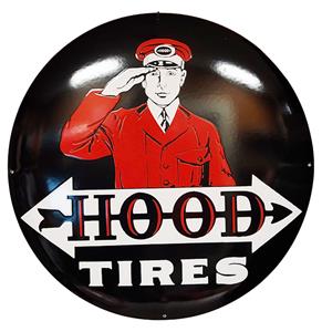 Fiftiesstore Hood Tires Emaille Bord - 50cm