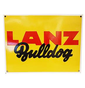 Fiftiesstore Lanz Bulldog Emaille Bord - 40 x 30cm
