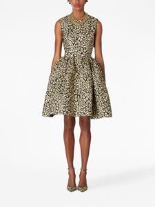 Carolina Herrera leopard-print jacquard dress - Zwart