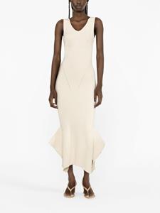 Marine Serre Mouwloze jurk - Beige
