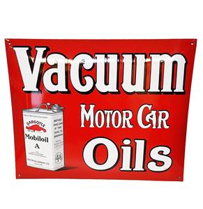 Fiftiesstore Mobiloil Vacuum Oils Emaille Bord - 40 x 50cm