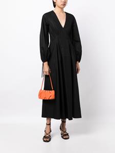 Lee Mathews Soho V-neck cotton dress - Zwart