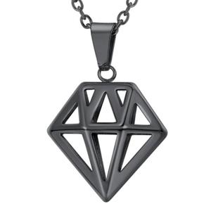 Mendes heren ketting Edelstaal Diamant Zwart