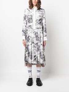 Thom Browne Geplooide jurk - Wit