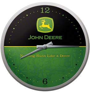 Fiftiesstore Wandklok John Deere Nothing Runs Like A Deere