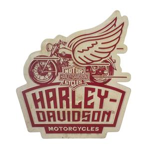 Fiftiesstore Harley-Davidson Winged Motorcycle Metalen Bord
