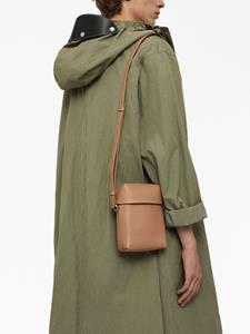 Jil Sander small leather crossbody bag - Bruin