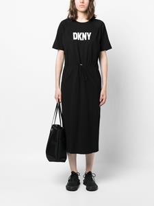 DKNY Jurk met bloemenprint - Zwart