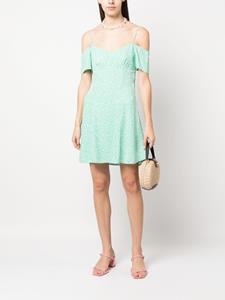 Calvin Klein Jeans floral-print off-shoulder dress - Groen