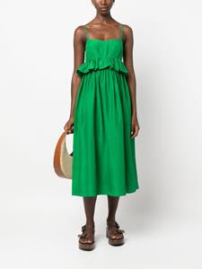 Ulla Johnson Jurk met ruches - Groen
