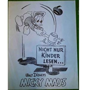 Fiftiesstore Origineel Donald Duck 1962 Poster 40x60 cm