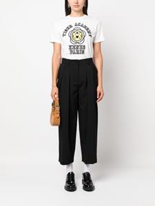 Kenzo pleat-detail cropped trousers - Zwart