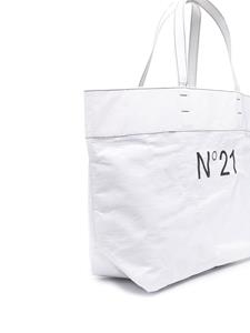 Nº21 Kids Shopper met logoprint - Wit