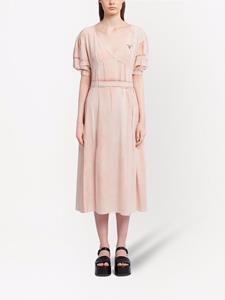 Prada Jurk met logoprint - Roze