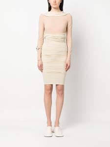 MM6 Maison Margiela Jurk met ruches - Beige
