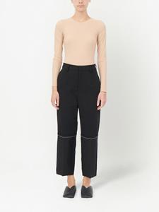 MM6 Maison Margiela Broek met brede omgeslagen rand - Zwart