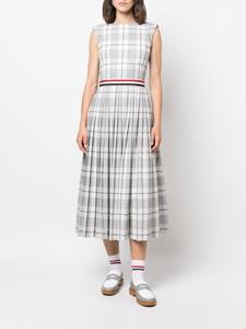 Thom Browne Geruite jurk - Grijs