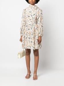 Ulla Johnson floral-print bow-detail dress - Beige