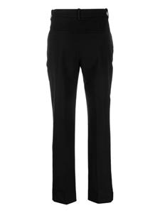 Calvin Klein cropped gabardine trousers - Zwart