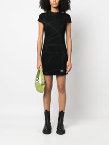 Versace Jurk met logoprint - Zwart