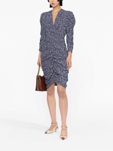 ISABEL MARANT Celina floral-print silk dress - Blauw