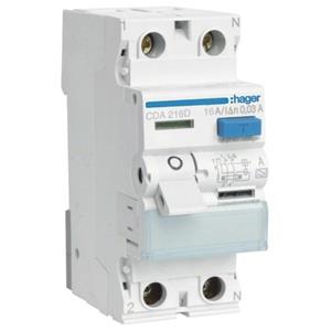 Hager CDA216D CDA216D FI-Schutzschalter A 2polig 16A 0.03A 230V