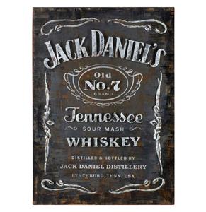 Fiftiesstore Jack Daniel's Label Metalen Wand Decoratie