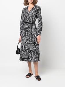 Michael Kors Jurk met botanische print - Zwart