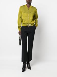Elisabetta Franchi scarf-detaill cropped trousers - Zwart