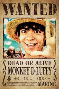 Grupo Erik Poster One Piece Netflix Wanted Monkey D Luffy 61x91,5cm